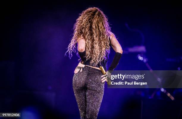 Colombian pop singer Shakira performs at Ziggo Dome as part of her El Dorado World Tour, Amsterdam, Netherlands, 9 June 2018.