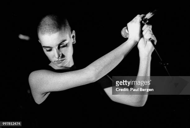 Irish singer Sinead O'Connor performs at Paradiso, Amsterdam, Netherlands, 16 March 1988.