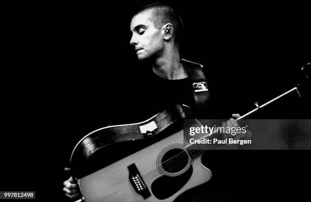 Irish singer Sinead O'Connor performs on Rock Torhout, Torhout, Belgium, 7 July 1990.