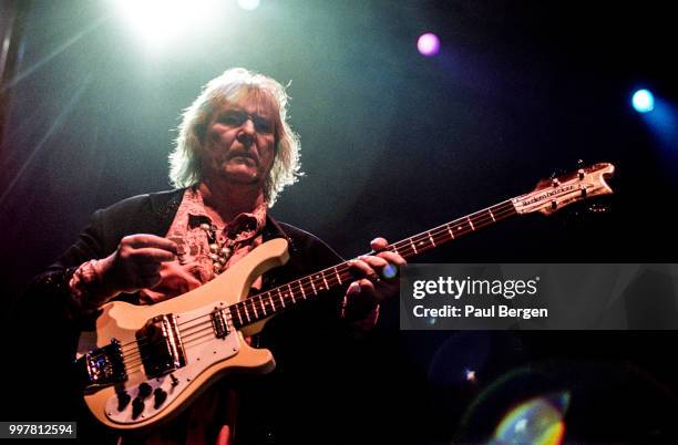 Chris Squire, bassist of British progressive rock band Yes performs in Ahoy, Rotterdam, Netherlands, 24 July 2003.