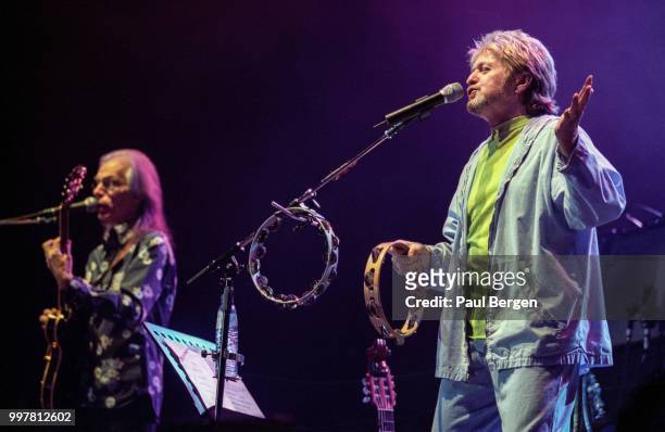 Jon Anderson, lead singer of British progressive rock band Yes performs at Ahoy, Rotterdam, Netherlands, 24 July 2003.