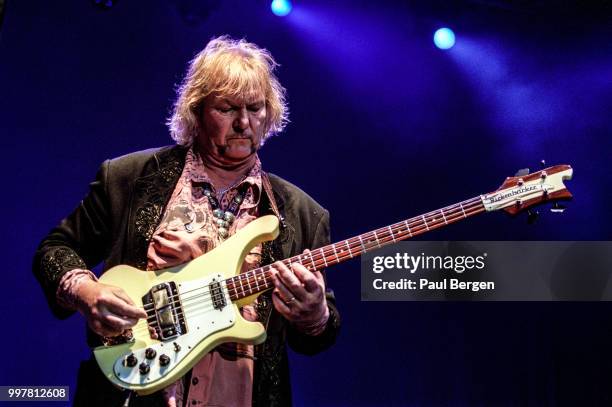 Chris Squire, bassist of British progressive rock band Yes performs in Ahoy, Rotterdam, Netherlands, 24 July 2003.