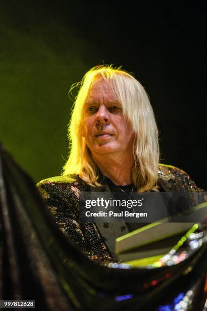 Rick Wakeman, keyboardist of British progressive rock band Yes performs at Ahoy, Rotterdam, Netherlands, 24 July 2003.