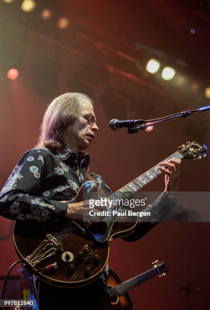 Steve Howe, guitarist of British progressive rock band Yes performs at Ahoy, Rotterdam, Netherlands, 24 July 2003.