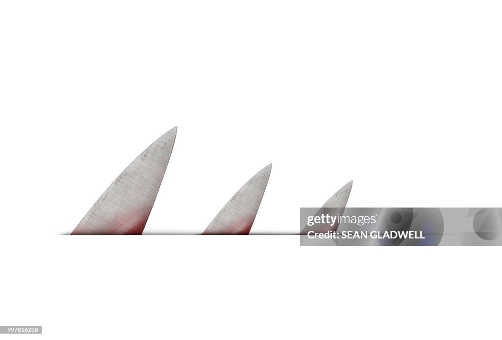 Three knife blades