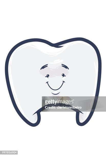 stockillustraties, clipart, cartoons en iconen met de tand - dentistas