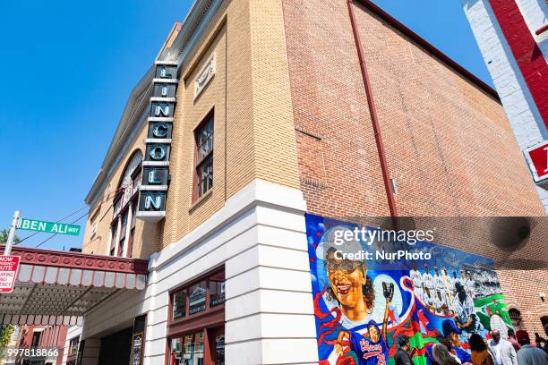 Major League Baseball unveils a mural honoring Negro League Baseball and players, Mamie Peanut Johnson, and Josh Gibson, next to the historic Bens...