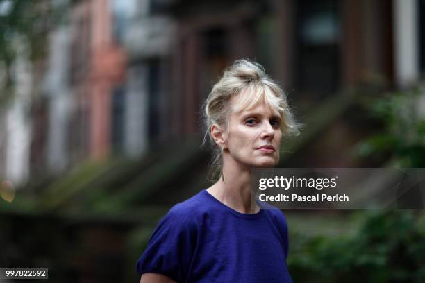 October 04: Author Siri Hustvedt is photographed for Liberation on October 4, 2010 in Park Slope, Brooklyn, New York.