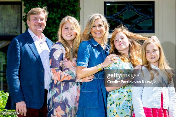 King Willem-Alexander of The Netherlands, Queen Maxima of The Netherlands, Princess Amalia of The Netherlands, Princess Alexia of The Netherlands and...