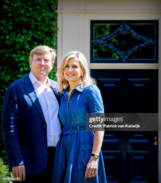 King Willem-Alexander of The Netherlands and Queen Maxima of The Netherlands on July 13, 2018 in Wassenaar, Netherlands.