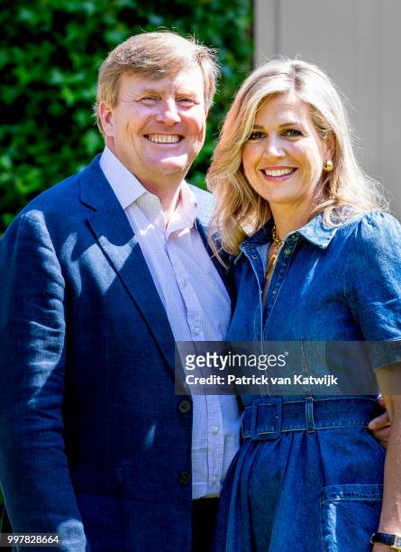 King Willem-Alexander of The Netherlands and Queen Maxima of The Netherlands on July 13, 2018 in Wassenaar, Netherlands.