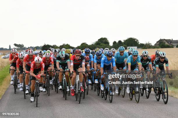 Thomas De Gendt of Belgium and Team Lotto Soudal / Tomasz Marczynski of Poland and Team Lotto Soudal / Stefan Kung of Switzerland and BMC Racing Team...