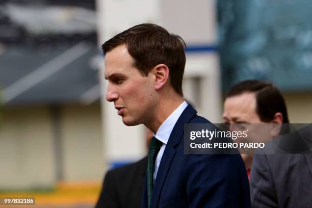 White House advisor Jared Kushner, is pictured shortly after disembarking from his plane at Benito Juarez International Airport in Mexico City, on...