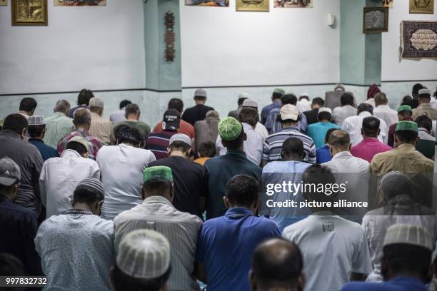 Muslims are praying in the provisonal mosque Masjid Dar Ul Aman in Athens, Greece, 6 July 2017. The first mosque in the capital of Greece is still...