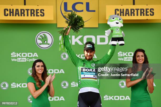 Podium / Peter Sagan of Slovakia and Team Bora Hansgrohe Green Sprint Jersey / Celebration / during the 105th Tour de France 2018, Stage 7 a 231km...