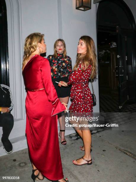 Sophie Stanbury and Tracy Tutor Maltas are seen on July 12, 2018 in Los Angeles, California.