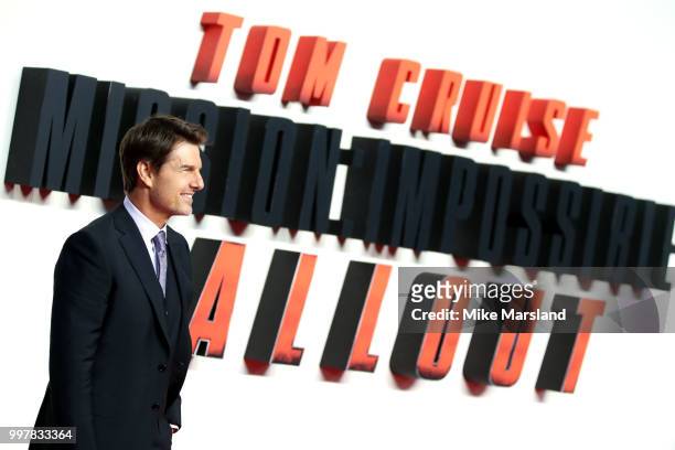 Tom Cruise attends the UK Premiere of "Mission: Impossible - Fallout" at BFI IMAX on July 13, 2018 in London, England.