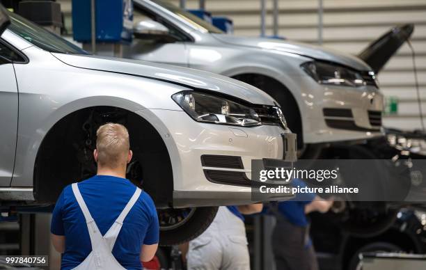 Trainee is working in the Volkswagen Group Academy in Wolfsburg, Germany, 4 August 2017. Photo: Silas Stein/dpa