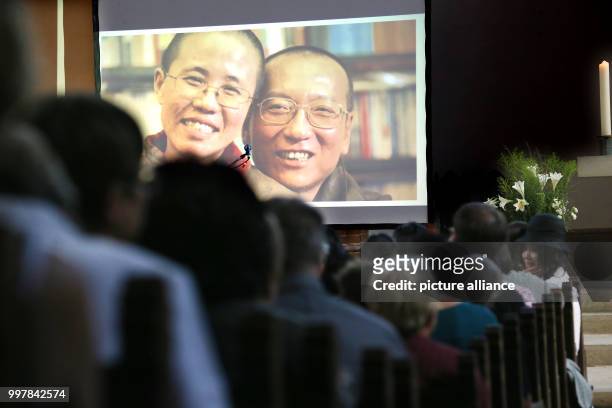 July 2018, Berlin, Germany: The first death anniversary of Nobel Peace Prize recipient Liu Xiaobo is the occasion for a memorial service at the...