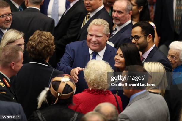 Following the service, Premier Ford is all smiles as he greets guests. Ontario's Lieutenant-Governor Elizabeth Dowdeswell Thursday read the speech...