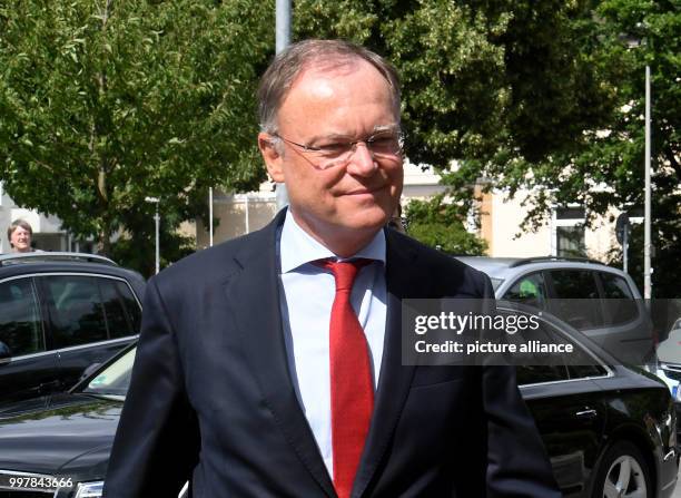 The Premier of Lower Saxony, Stephan Weil, arriving to a press conference in front of the State Chancellery in Hanover, Germany, 04 August 2017....