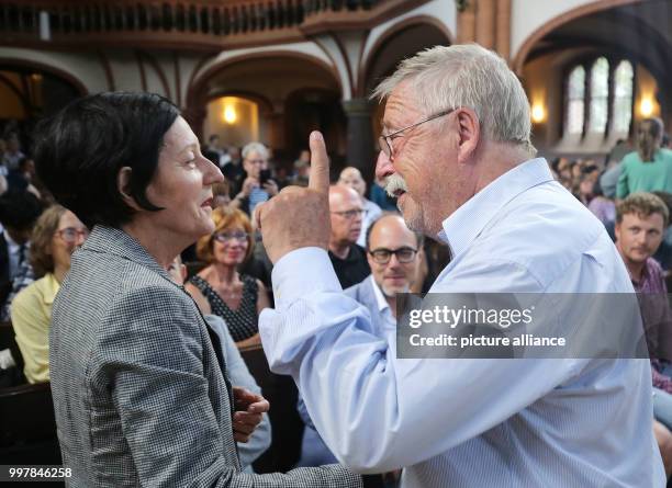 July 2018, Berlin, Germany: The first death anniversary of Nobel Peace Prize recipient Liu Xiaobo sees song wirter Wolf Bierman and Literature Nobel...