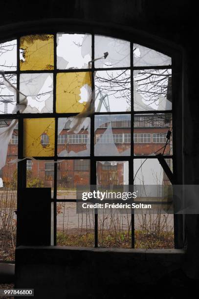 The shipyards of Gdansk. Former workshops of the shipyards of Gdansk on October 14, 2015 in Gdansk, Poland.