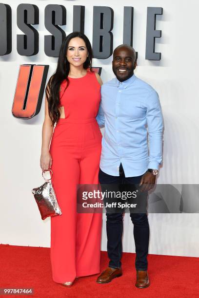 Melvin Odoom and guest attend the UK Premiere of "Mission: Impossible - Fallout" at BFI IMAX on July 13, 2018 in London, England.