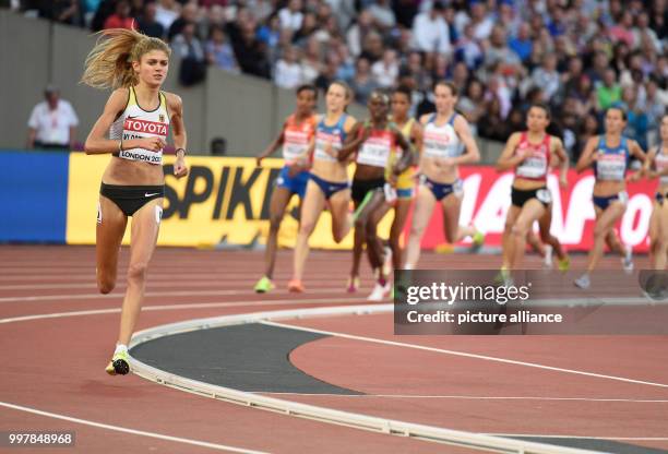 Germany's Konstanze Klosterhafen during the 1500 m Womens Running semi-finale of the IAAF World Championships in London, Great Britain, 5 August...