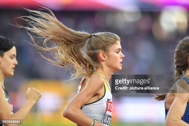 Germany's Konstanze KLosterhafen during the 1500 m Womens Running semi-finale of the IAAF World Championships in London, Great Britain, 5 August...