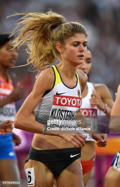 Germany's Konstanze KLosterhafen during the 1500 m Womens Running semi-finale of the IAAF World Championships in London, Great Britain, 5 August...