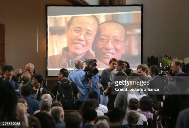 July 2018, Berlin, Germany: The first death anniversary of Nobel Peace Prize recipient Liu Xiaobo is the occasion for a memorial service at the...