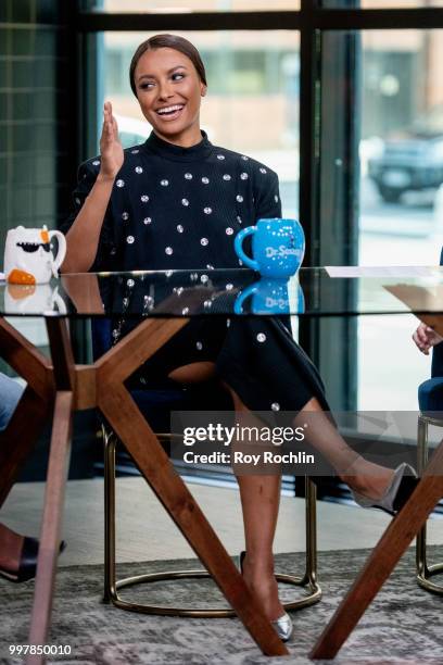 Kat Graham visits Build Brunch at Build Studio on July 13, 2018 in New York City.