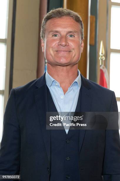Formula 1 driver David Coulthard attends special event for Forum on Sustainable Development organized by Monaco Permanent Mission.