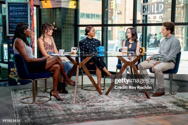 Actress Kat Graham visits Build Brunch with hosts Brittany Jones-Cooper, Shannon Coffey, Ali Kolbert and Lukas Thimm at Build Studio on July 13, 2018...