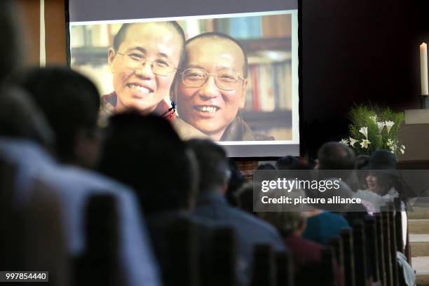 July 2018, Berlin, Germany: The first death anniversary of Nobel Peace Prize recipient Liu Xiaobo is the occasion for a memorial service at the...