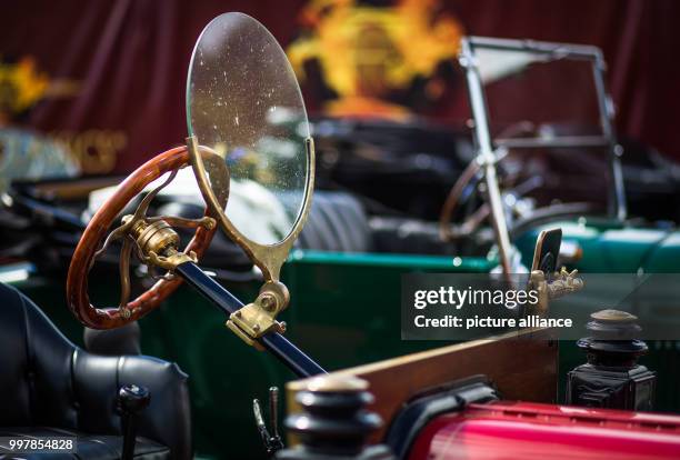 Several Ford Model Ts pictured during a break in the large classic car ride in a parkin lot in Gaufelden-Nebringen, Germany, 05 August 2017. The...