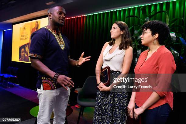 Director Qasim Basir speaks with Cassandra Butts Award for Best Student Documentary Winner Daniela Cruzat and Cassandra Butts Award for Best Student...