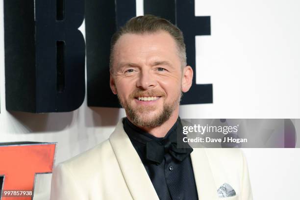 Simon Pegg attends the UK Premiere of "Mission: Impossible - Fallout" at BFI IMAX on July 13, 2018 in London, England.