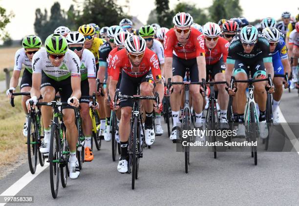 Edvald Boasson Hagen of Norway and Team Dimension Data / Mark Cavendish of Great Britain and Team Dimension Data / Tomasz Marczynski of Poland and...