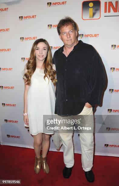 Taylor Pledity and Thunder Levin arrive for the INFOLIST.com's Annual Pre-Comic-Con Party held at OHM Nightclub on July 12, 2018 in Hollywood,...