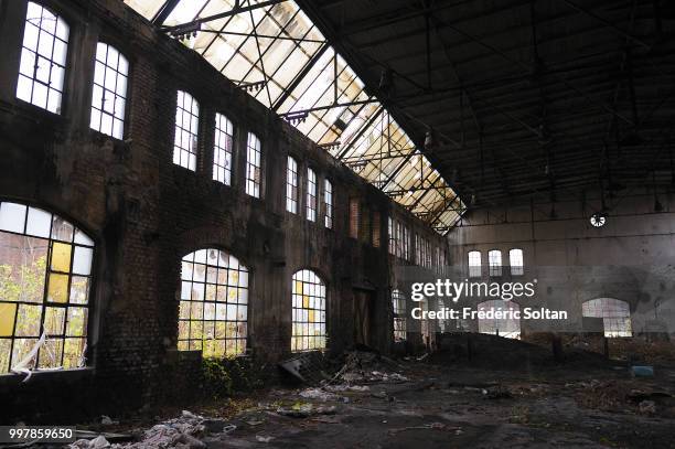 The shipyards of Gdansk. Former workshops of the shipyards of Gdansk on October 14, 2015 in Gdansk, Poland.