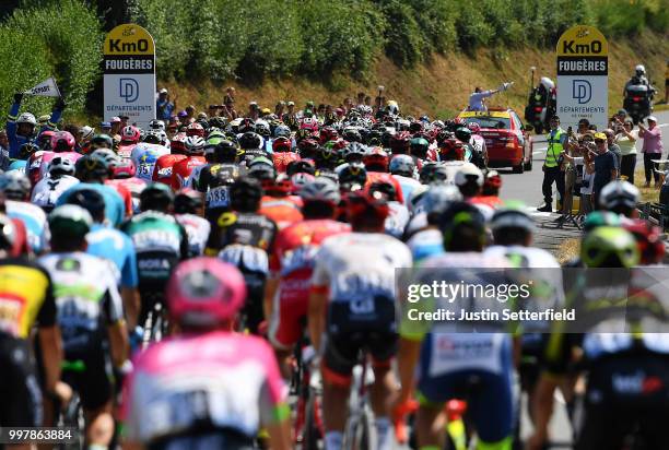 Start / Alexander Kristoff of Norway and UAE Team Emirates / Peloton / Landscape / during the 105th Tour de France 2018, Stage 7 a 231km stage from...