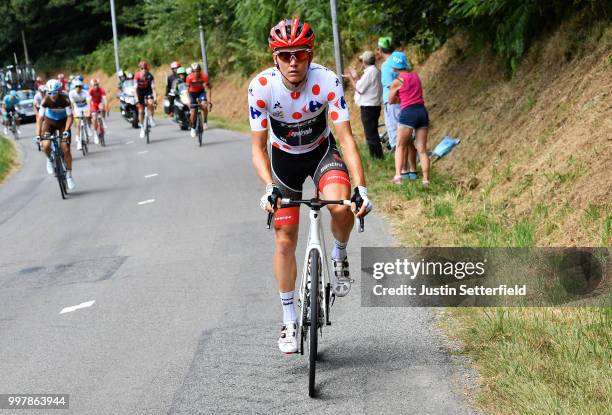 Toms Skujins of Latvia and Team Trek Segafredo Polka Dot Mountain Jersey during the 105th Tour de France 2018, Stage 7 a 231km stage from Fougeres to...