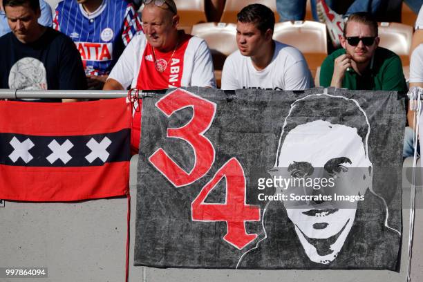 Banner for Abdelhak Nouri during the Club Friendly match between Ajax v Anderlecht at the Olympisch Stadion on July 13, 2018 in Amsterdam Netherlands