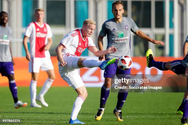 Donny van de Beek of Ajax during the Club Friendly match between Ajax v Anderlecht at the Olympisch Stadion on July 13, 2018 in Amsterdam Netherlands