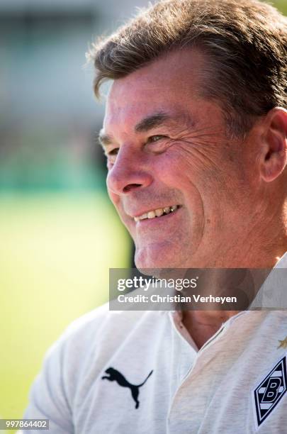 Head Coach Dieter Hecking of Borussia Moenchengladbach during the preseason friendly match between VfB Luebeck and Borussia Moenchengladbach at...