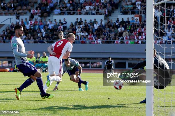 Kasper Dolberg of Ajax during the Club Friendly match between Ajax v Anderlecht at the Olympisch Stadion on July 13, 2018 in Amsterdam Netherlands