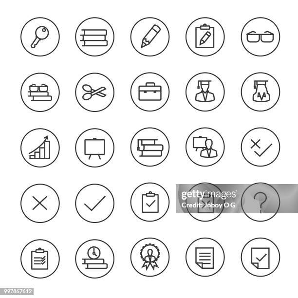 education icon - reading glasses isolated stock illustrations