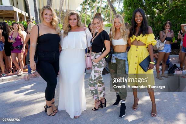 Sports Illustrated Models Kate Wasley, Hunter McGrady, Haley Kalil, Camille Kostek and Jasmyn Wilkins attend the 2018 Sports Illustrated Swimsuit...